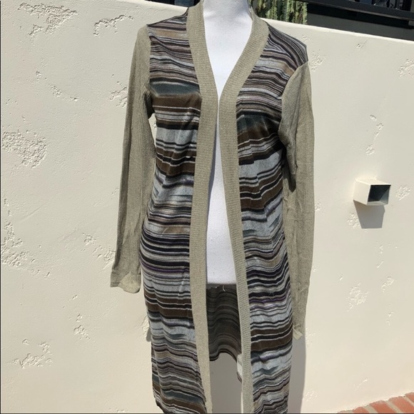 🌻 Kori NWT szS SequinElbow Stripe Belt Cardigan🌻 - Picture 4 of 6